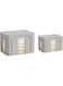 Clothes Storage Organizers, 2 Pack Metal Frame Cloth Bags for Cupboard &amp; Wardrobe &amp; Drawer, Visable Window &amp; Zippers &amp; Reinforced Handles, Extra Large Under Bed Storage Bag for Home &amp; Car (66L &amp; 24L)