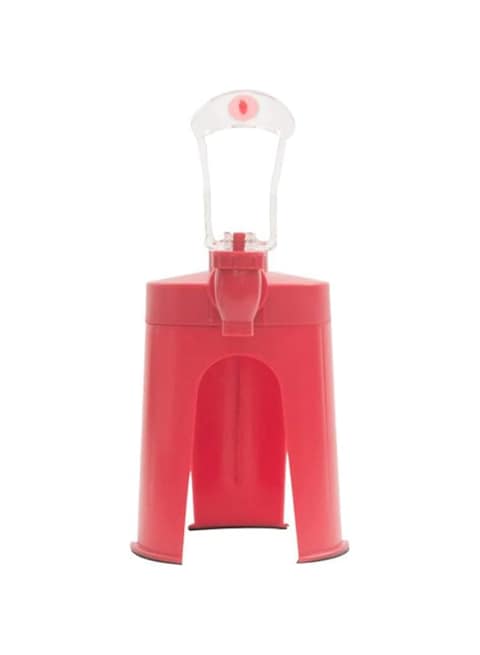 Denash Hand Pressure Carbonated Beverage Machine, Plastic Fizzy Soft Soda Dispenser Red Lightweight for Camping (qecsthdgp1-10097025)