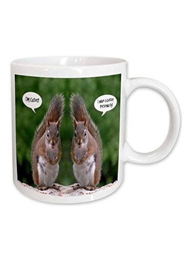 Squirrel Humor Ceramic Mug Multicolour