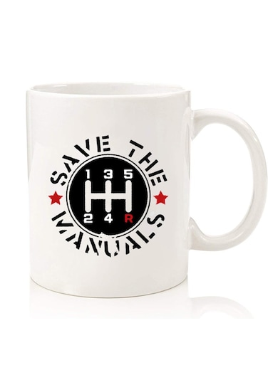 Premium Quality Two Sided Printed Coffee Mug Tea Cup For Home Office, Kids Men Women Save Manuals