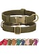 Didog Soft Leather Dog Collar, Durable Heavy Duty Dog Collars with Quick Release Metal Buckle, Adjustable Purple Dog Collar Leather for Small Dogs, Dark Green, S