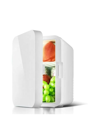 Mini Fridge 8L, Portable Cooler and Warmer for Beverages and Skincare, Multi-Purpose Storage.