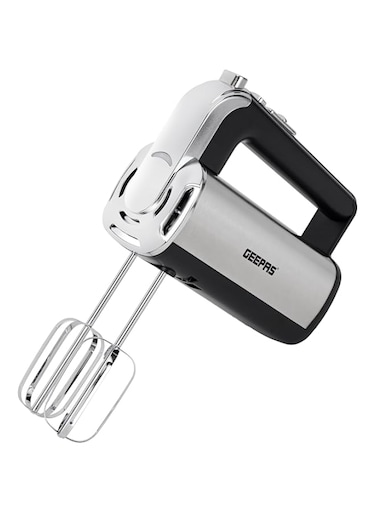 Geepas GHM2001 160W Hand Mixer - Professional Electric Handheld Mixer for Baking - 5 Speed Function, Includes Stainless Steel Beaters &amp; Dough Hooks, Eject Button
