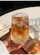 High Borosilicate GlassTea Cup Coffee Cup - 400ML Large Capacity, Transparent with Bark Texture, Ideal for Iced Americano, Latte &amp; Cold Drinks