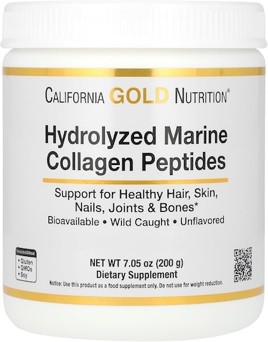 California Gold Nutrition, Hydrolyzed Marine Collagen Peptides, Unflavored, 7.05 oz (200 g)