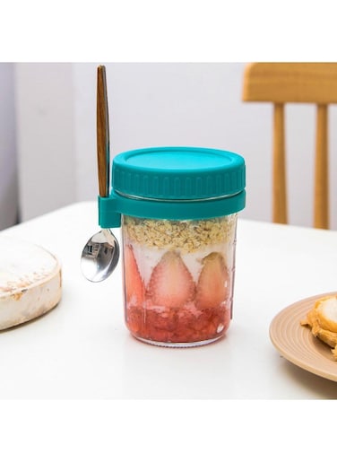 Glass With Lid And Spoon Sealed Portable Ice Cream Cup