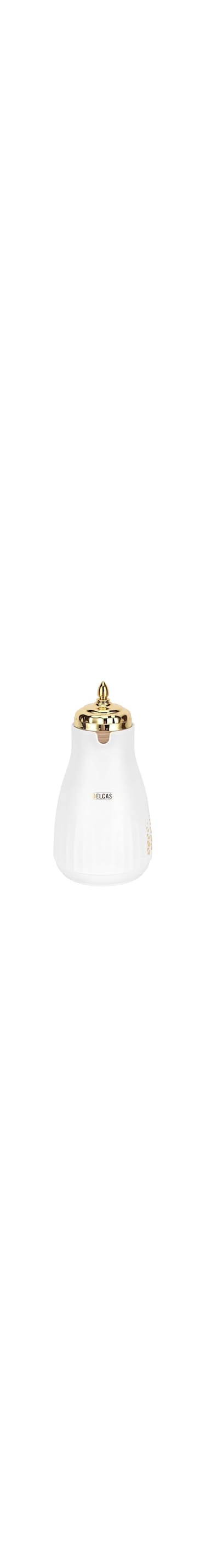 Delcasa DC3252 Vacuum Flask, 1 Liter Capacity, White/Gold