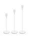 Tidelence Candle Holders for Taper Candles Set of 3 Decorative Candlestick Holders for Wedding, Dinning, Party Fits 3/4 inch Thick Candle&amp;Led Candles (White)
