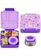 Snack Attack SA Bento Lunch Box for Kids school with 9.7oz Soup thermos, Leak-proof Lunch Containers with 5 Compartment, thermos Food Jar, Food Containers for School Purple Ballerina (Purple)