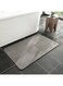 ELECDON Bath Mat - Rubber Non Slip Quick Dry Super Absorbent Thin Bathroom Rug - 40x60 CM, Gray