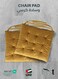 Pack of 2 Velvet Soft Chair Pad with Seat Ties Suitable for Garden , Kitchen and Office Chairs Indoor and Outdoor Mustard 40x40cm