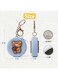 MOBCOS Mini Pouch Keychain &ndash; Cute Round Zipper Coin Purse &amp; Multipurpose Mini Storage Bag with Keyring for Coins, Cash, Keys and Small Essentials   Blue Teddy