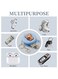 MOBCOS Mini Pouch Keychain &ndash; Cute Round Zipper Coin Purse &amp; Multipurpose Mini Storage Bag with Keyring for Coins, Cash, Keys and Small Essentials   Blue Teddy