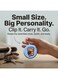 MOBCOS Mini Pouch Keychain &ndash; Cute Round Zipper Coin Purse &amp; Multipurpose Mini Storage Bag with Keyring for Coins, Cash, Keys and Small Essentials   Blue Teddy