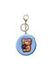 MOBCOS Mini Pouch Keychain &ndash; Cute Round Zipper Coin Purse &amp; Multipurpose Mini Storage Bag with Keyring for Coins, Cash, Keys and Small Essentials   Blue Teddy