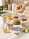4 Pack 16oz Overnight Oats Containers with Lids - Reusable Leakproof BPA-Free Plastic Jars for Oatmeal, Yogurt, Soup, Cereal, Snacks &amp; Meal Prep