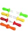 Zyliss Corn Cob Holders, Plastic/Stainless Steel, Multicoloured, 8X Holders/Skewers/Forks for Corn Cobs, Dishwasher Safe