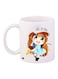 Cartoon Girl Printed Coffee Mug White/Blue/Brown