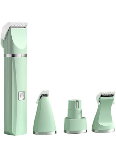 HZYH 4 in 1 Pet Electric Hair Clipper, Electric Hair Clipper for Cats and Dogs, Dog Hair Trimmer, Low Noise Claw Trimmer, Rechargeable, Wireless Silent Nail Grinder Shaver for Cats and Other Pets