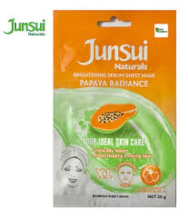 JUNSUI NATURALS PAPAYA RADIANCE SHEET MASK 20G