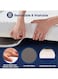 The Home Mart 4 Inch Tri Folding Mattress Queen Size with Storage Bag, Foldable Memory Foam Topper Portable Floor Guest Bed with Removable Cover (Double : 79" x 59" x 4")