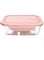 Aiwanto Glass Lunch Box Meal Prep Containers Food Storage Box with Lid Leak-proof Lunch Container Microwavable 1000ML Capacity（Equipped with knife and fork） (Pink-1-compartment)