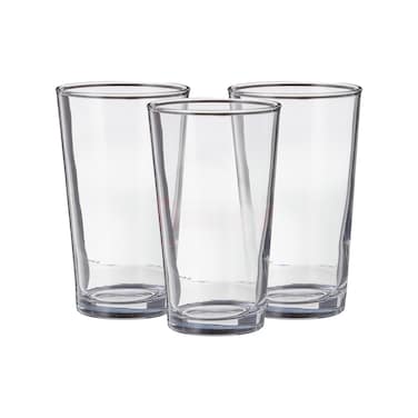 TIMMY Clear Glass Tumbler Set, 3 Pieces, Size 12