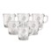 Timmy Flower Turkey Glass Mug Set - 6 Pieces 9oz Tea &amp; Coffee Mugs