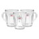 Timmy Sanur Glass Mug Set - 6 Pieces 9oz Drinking Mugs