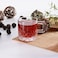 Timmy Crystal Line Glass Mug Set - 6 Pieces 9oz Coffee &amp; Tea Mugs