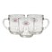 Timmy Barocco Glass Mug Set - 6 Pieces 9oz Decorative Coffee Mugs