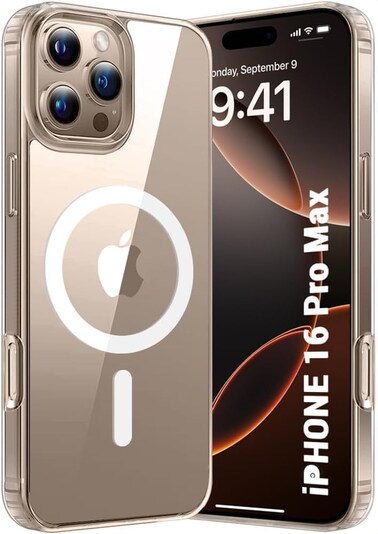 Ultra-Hybrid Back Case Cover for iPhone 16 Pro Max Compatible with Magsafe   Camera Protection   Hard Crystal Clear Back   (PC &amp; TPU, Transparent) Shockproof Bumper Case Cover Iphone 16 Pro Max