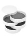 Azonee Jewelry Storage Box 4 Layers Rotatable Design, Exquisite Portable Jewelry Storage Display Box, Earring Organizer, 360 Degree Rotating Organizer Holder for Rings Earrings Necklace Bracelets