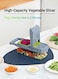 14 in 1 Multifunctional Vegetable Chopper, Julienne, Grater, Dicer &amp; Straight Cutter with Stainless Steel Blades &amp; Hand Guard for Potato, Carrot, Cucumber