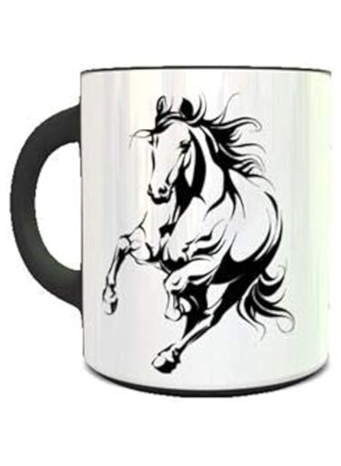 imPRESS Color Changing Coffee Mug with Horse Silhoutte Design