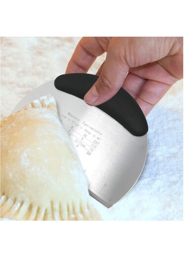 Stainless Steel Dough and Pastry Scraper - Versatile Cutting Tool for Baking and Cooking Needs