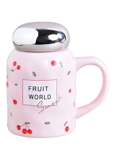 Cherry Ceramic Mug Pink