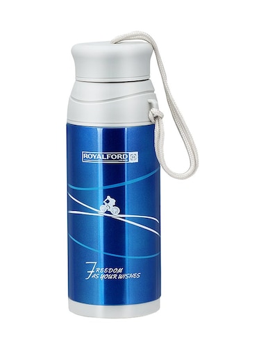 Stainless Steel Vacuum Bottle Blue/White 320ml