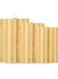 3Pack Bamboo Wood Cutting Chopping Set Serving Board With Stainless Steel Handle Suitable For Meat, Vegetables And Cheese -3 Size: [26 * 16Cm / 30 * 20Cm / 34 * 24Cm]