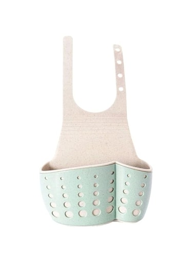 Dubai Gallery Plastic Sink Organizer Green/White 12X5X25Centimeter