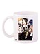 Cartoon Printed Ceramic Coffee Mug White/Black/Blue
