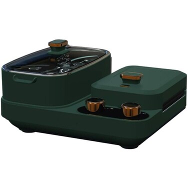 5-in-1 Multifunction Breakfast Maker, 1300W, 1.0L Cooking Pot, Frying Pan, Sandwich Maker, Egg Boiler and Steamer, Non-Stick Plates