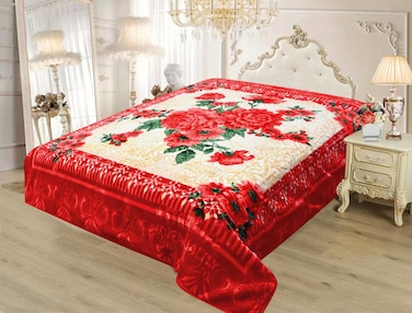 STARLIFE Double Ply Premium Korea Quality Blanket Made by 100% Polyester SPUN YARN Obtained from Virgin Polyester Which is Suitable for winter and Rainy Season 220*240CM