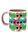 Cartoon Cats Printed Coffee Mug Pink/Green/Orange