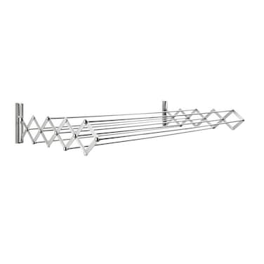 JUWEL Ruck Zuck Clothes Dryer 60cm, Extendable Wall-Mounted Dryer for Indoor and Outdoor Use, Durable, High Load Capacity, Space-Saving Design- 40130