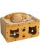 DodoxDIY Multifunction Cat House, Large Cat Beds For Indoor Cats,Cat Scratcher Pad Cage,Pet Home With Fluffy Ball Hanging,Pet Cage (Double-layer double-cat-head door cat house 56 * 27 * 30cm)