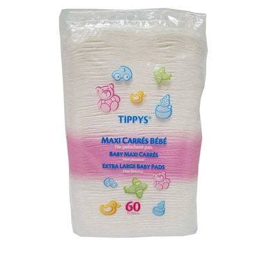 Tippy's Baby Maxi Square Cotton Pads 60 Pieces