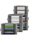 SKY-TOUCH 6 Pack Large Capacity Storage Bags, 90L Foldable Clothing Storage Bags Organizer with Reinforced Handle Thick Fabric for Comforters, Clothes, Blankets, Bedding,60x40 cm,Dark Grey