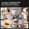 20 Bar Espresso Coffee Machine with Automatic Milk Frother, 3 Temperature Settings, Stainless Steel