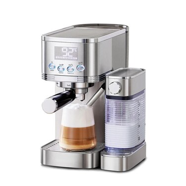 20 Bar Espresso Coffee Machine with Automatic Milk Frother, 3 Temperature Settings, Stainless Steel